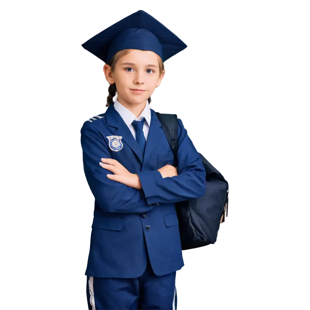 a kid student in uniform