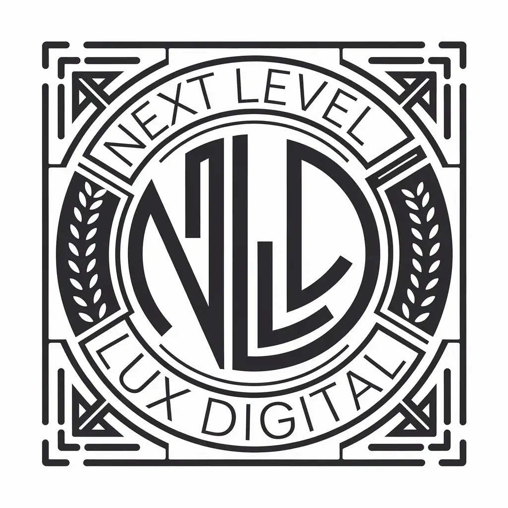 LOGO Design for Next Level Lux Digital Vector Design with NLLD Symbol in a Circle