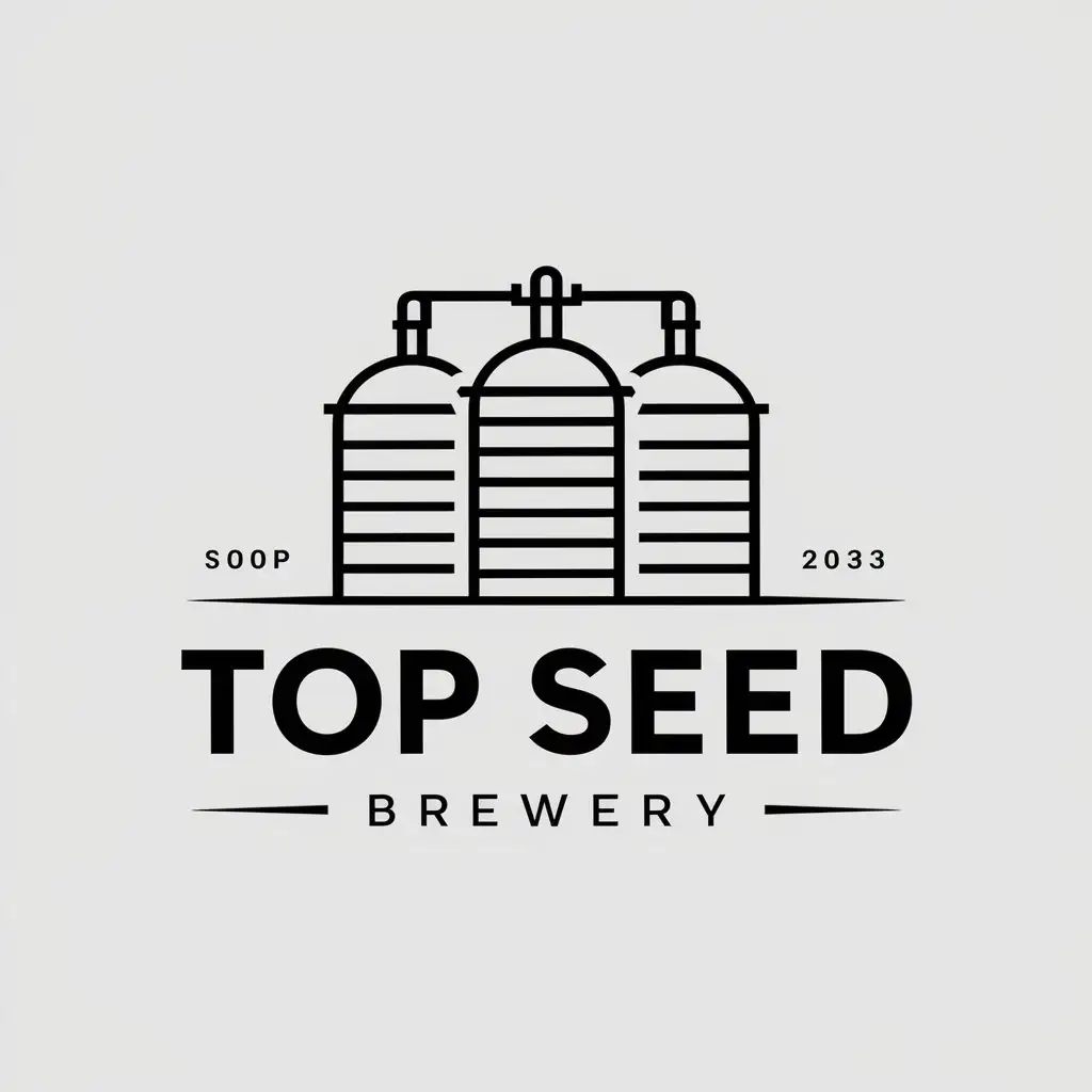 LOGO-Design-For-TOP-SEED-BREWERY-Minimalistic-Vector-Design-with-Distillery-Fermentation-Tanks