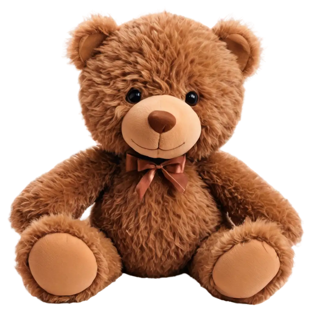 Fluffy-Beautiful-Furry-Brown-Teddy-Bear-Toy-PNG-Image-for-Versatile-Use
