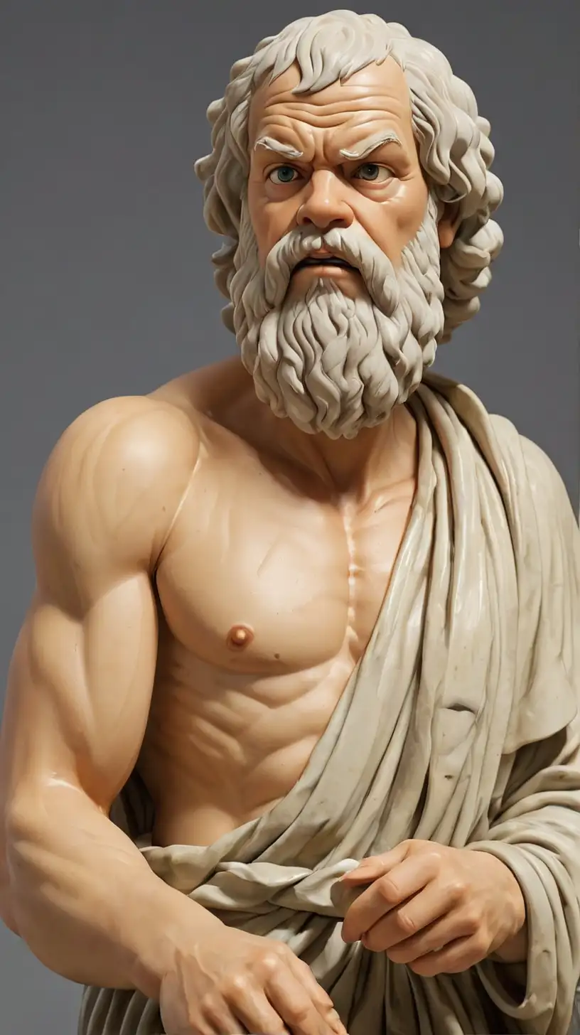 Ancient Philosopher Socrates Sitting in Contemplation