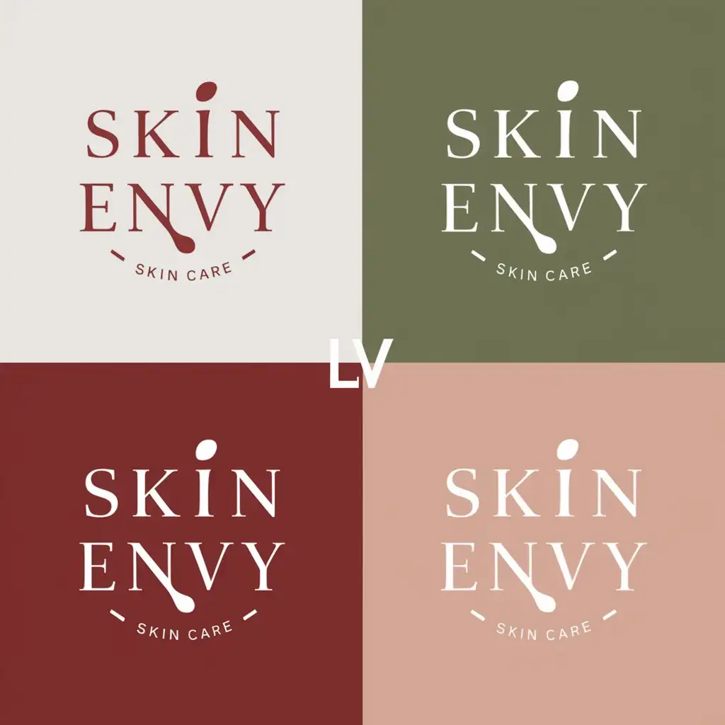 LOGO Design for Skin Envy LV Skin Care Vector Logo with Multiple Color Variations