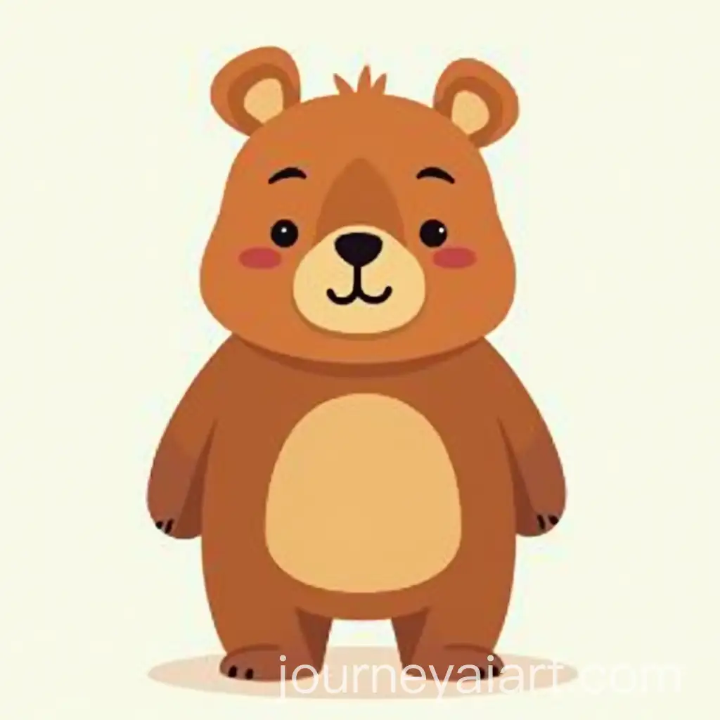 Cute-Cartoon-Bear-in-a-Playful-Setting