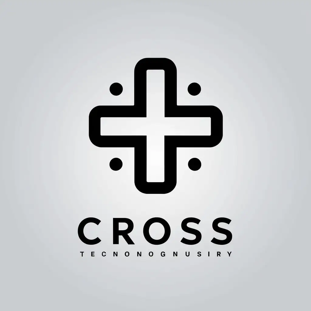 a vector logo design,with the text "cross", main symbol:cross,complex,be used in Technology industry,clear background