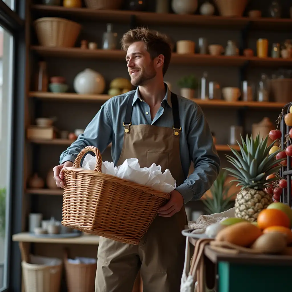 Man-Shopping-in-Store-with-Basket