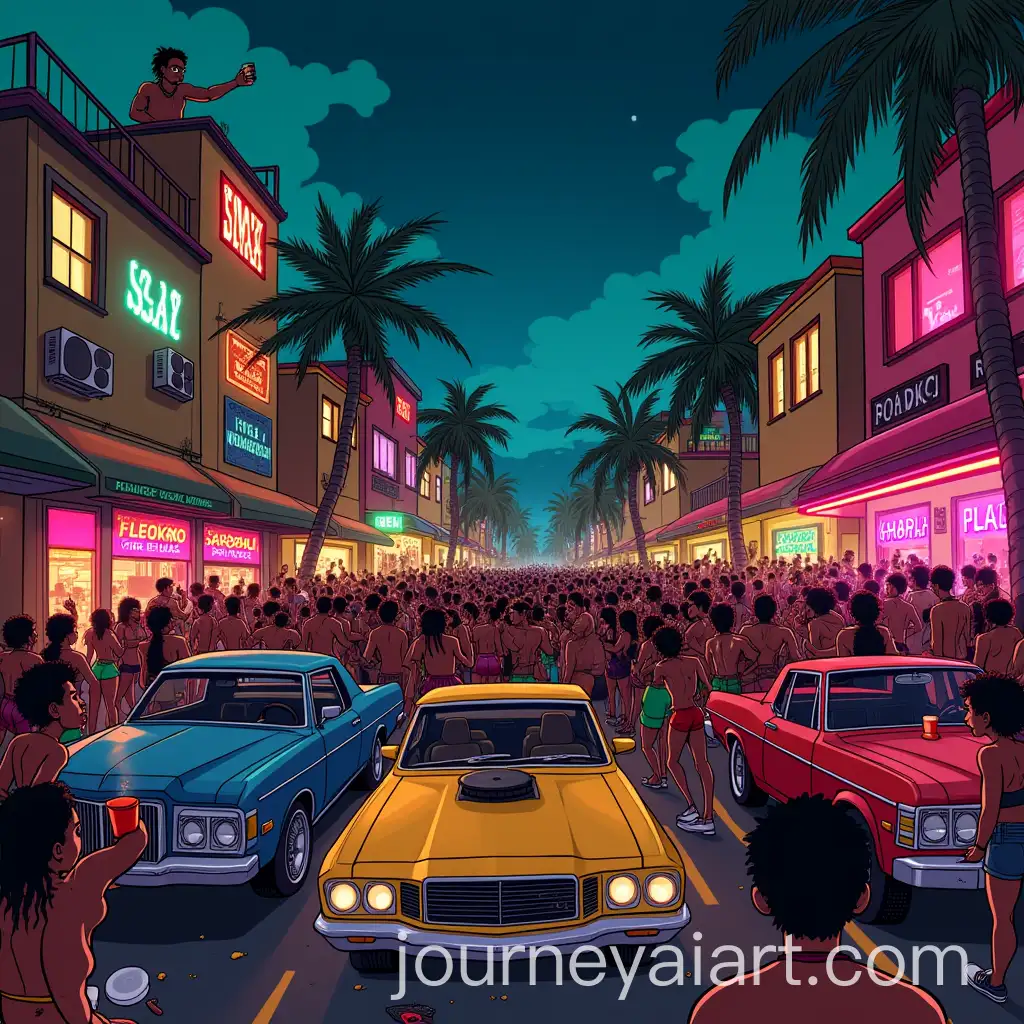 Cartoon-Caribbean-Dancehall-Party-in-aAI-Art-Prompt-Expansion-City-at-Night