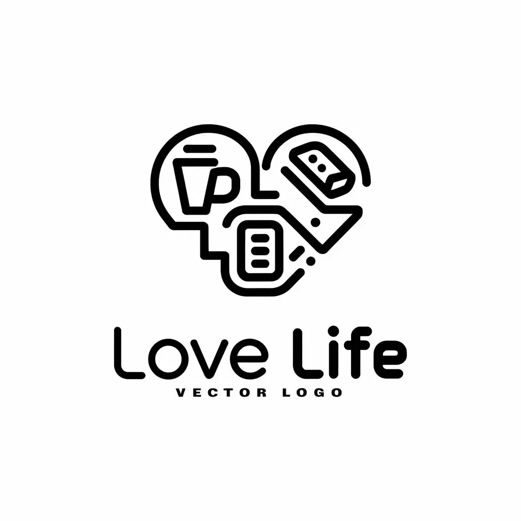 LOGO-Design-for-Love-Life-Heartfelt-Message-with-Clear-Background-and-Vector-Art