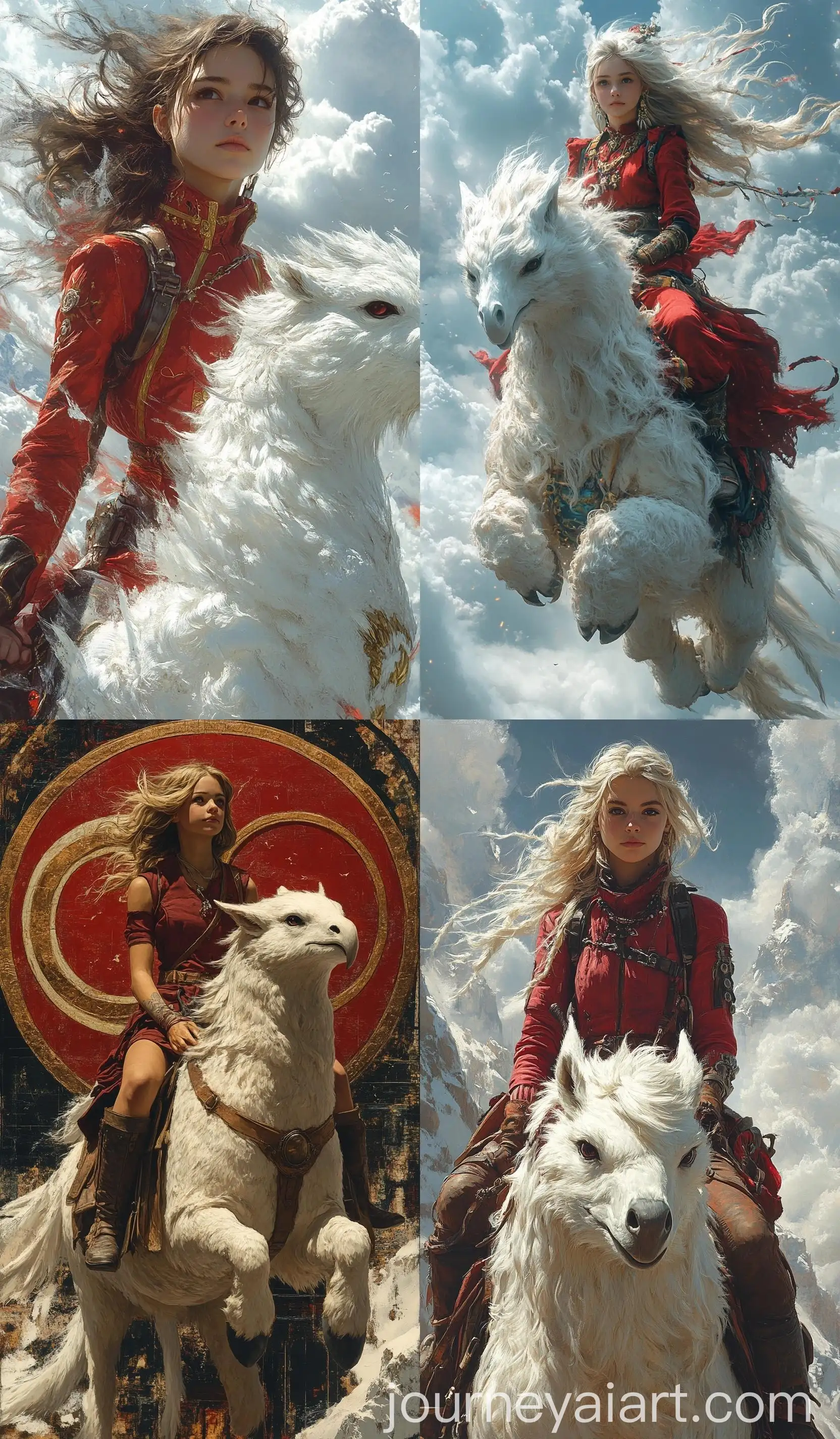 Girl-Riding-a-White-Griffin-in-Cinematic-Montage-Style