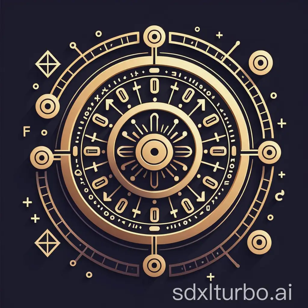 fate calculation icon fortune-telling intricate machinery