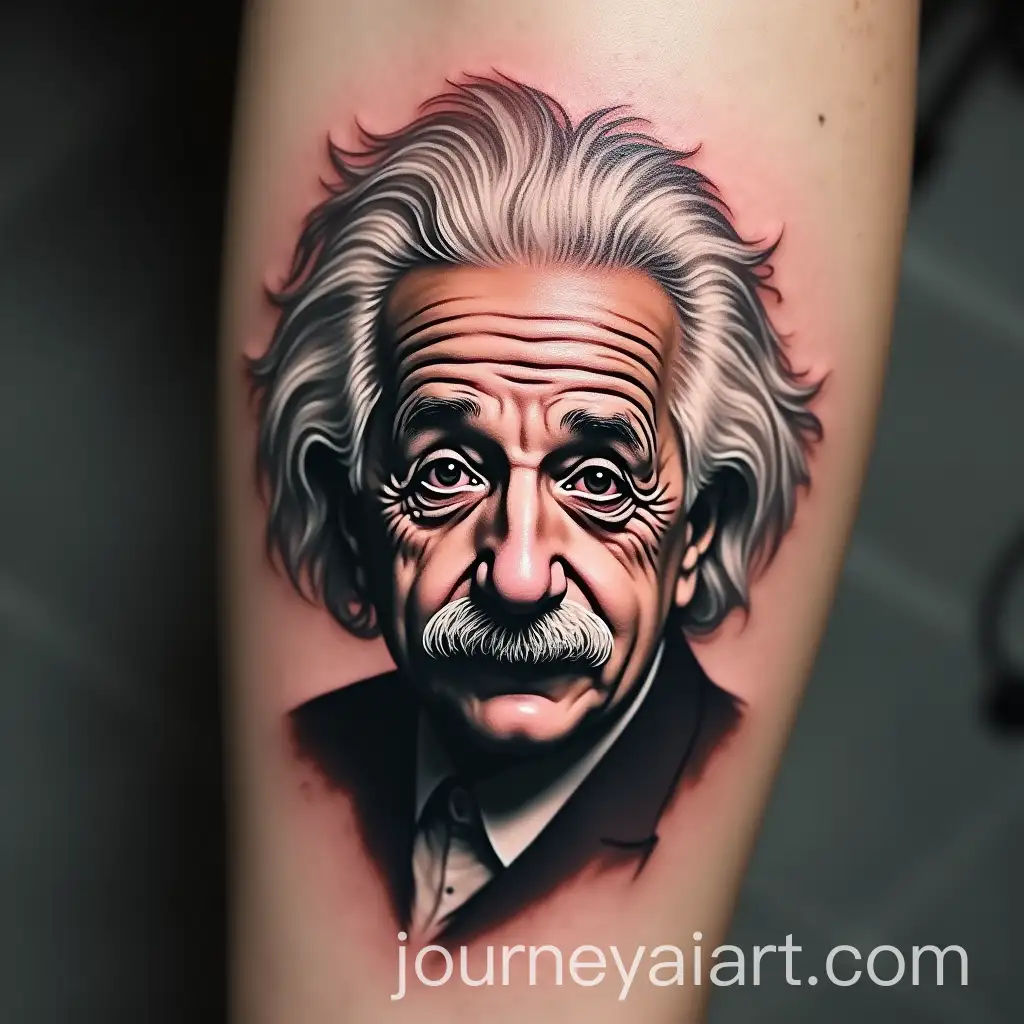 Albert-Einstein-Tattoo-Art-Design-with-Detailed-Portrait