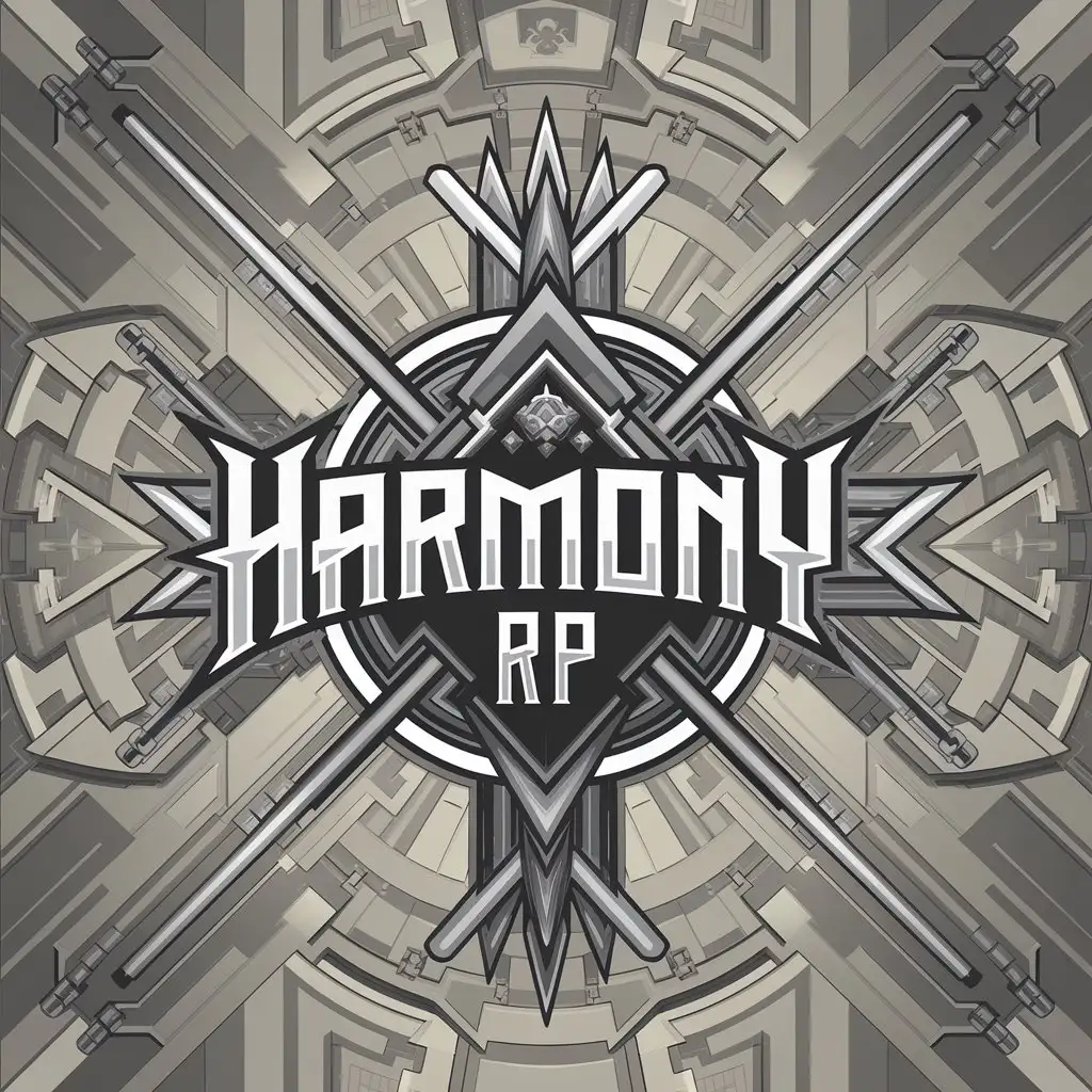 LOGO Design for Harmony RP Fivem Roleplay Server with Complex Symbol and Clear Background