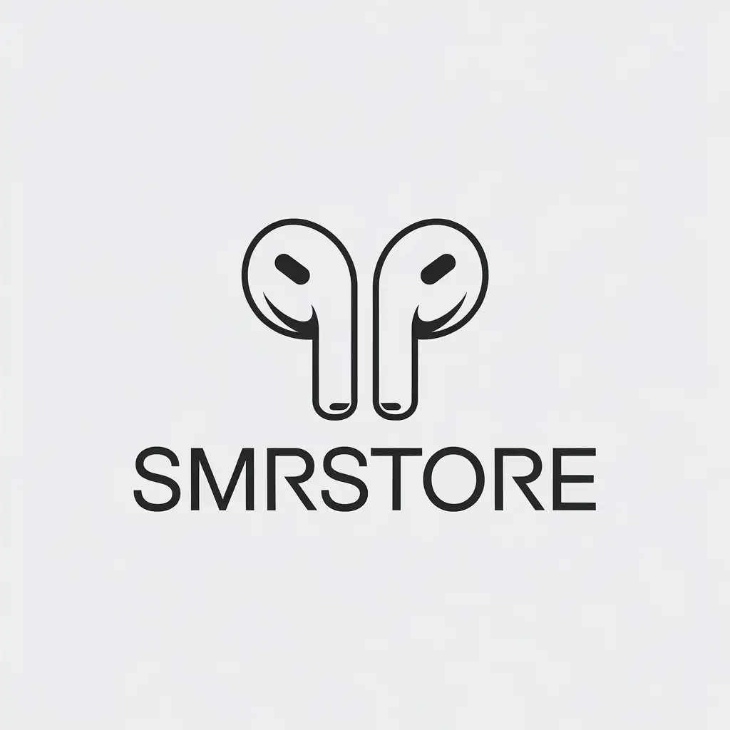 LOGO Design for SMRSStore Minimalistic Airpods Symbol for Technology Industry