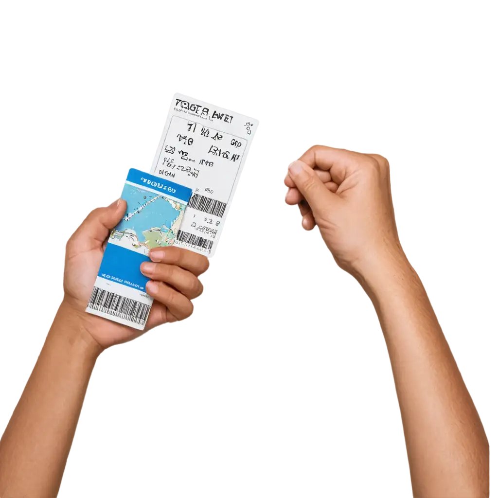 PNG-Image-of-Hand-Holding-a-Travel-Ticket-Enhance-Your-Travel-Content-with-Clear-and-Detailed-Visuals