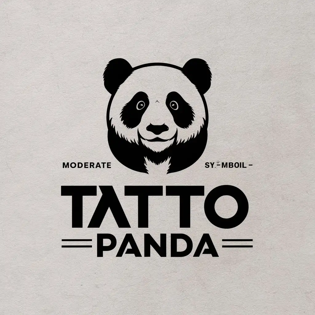 LOGO-Design-For-TATTO-PANDA-Vector-Logo-with-Panda-and-Tattoo-Machine-Theme