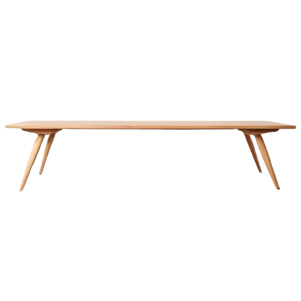 a realistic side view of a table