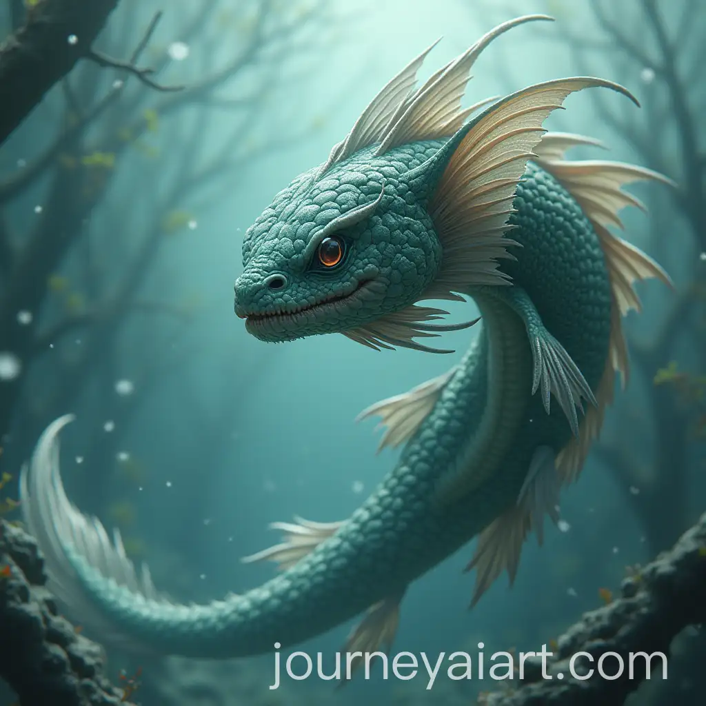 Mystical-Sea-Monster-from-Shan-Hai-Jing-with-HumanFish-Features