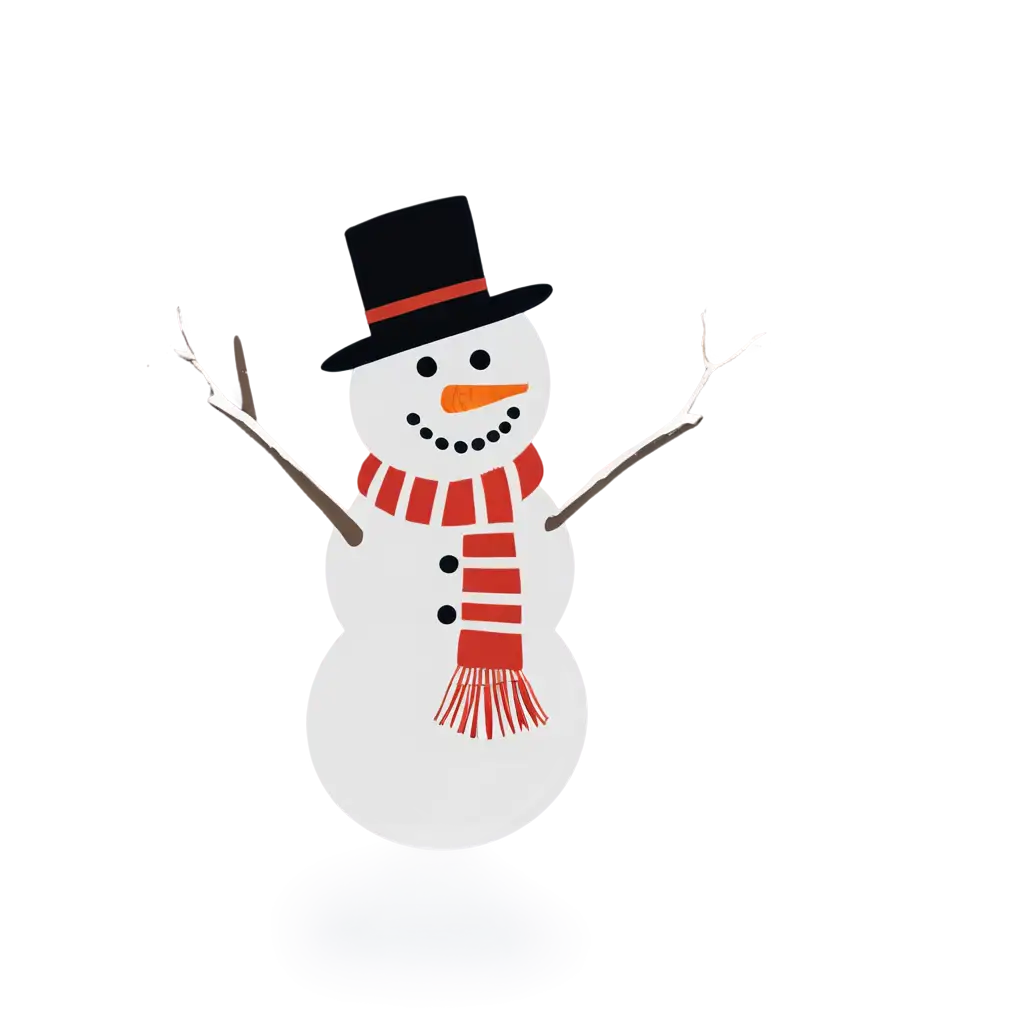 Create-a-Detailed-Snowman-PNG-Image-Using-Simple-Shapes-for-HighQuality-Visuals