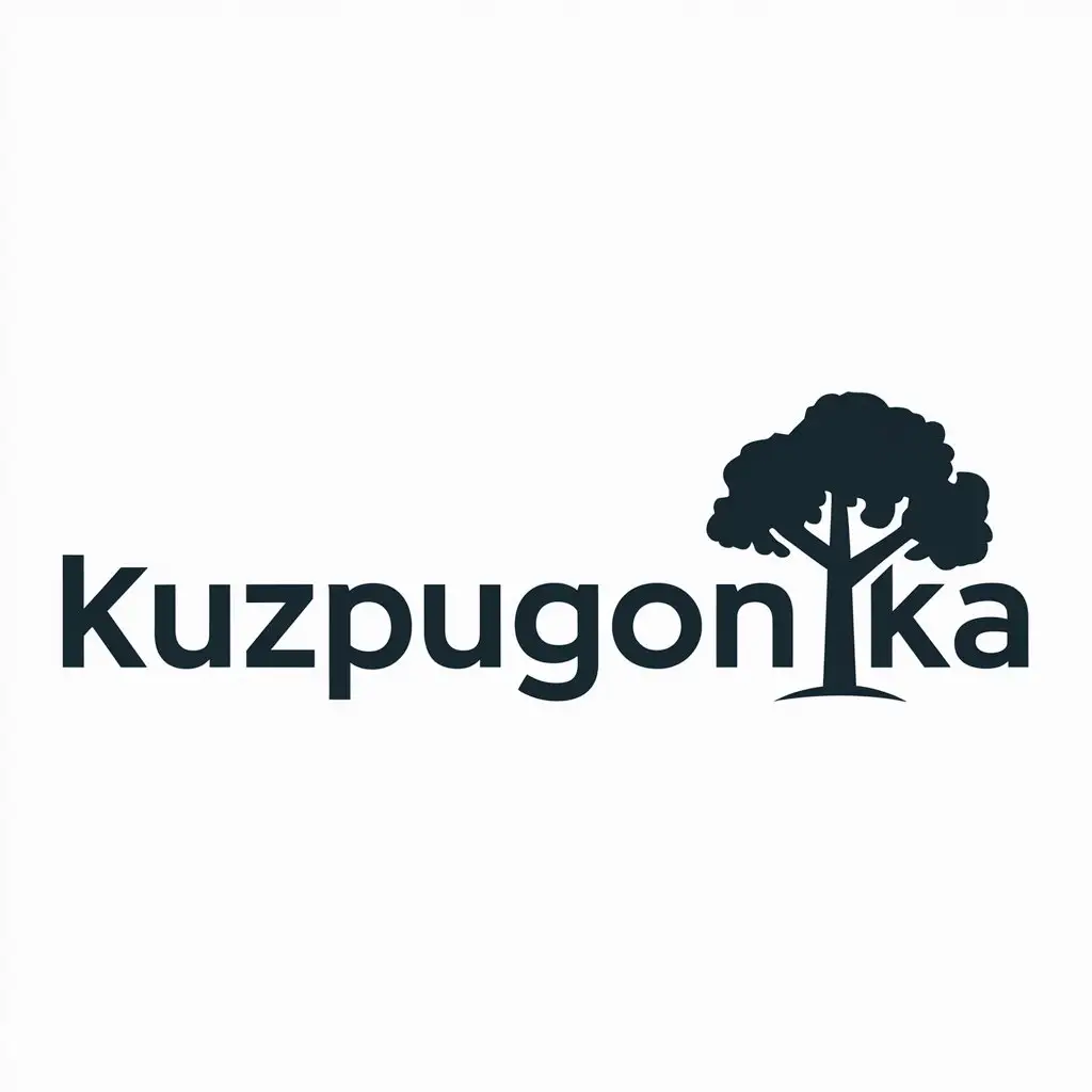 a logo design,with the text "kuzpugonka", main symbol:Tree,Moderate,be used in Internet industry,clear background