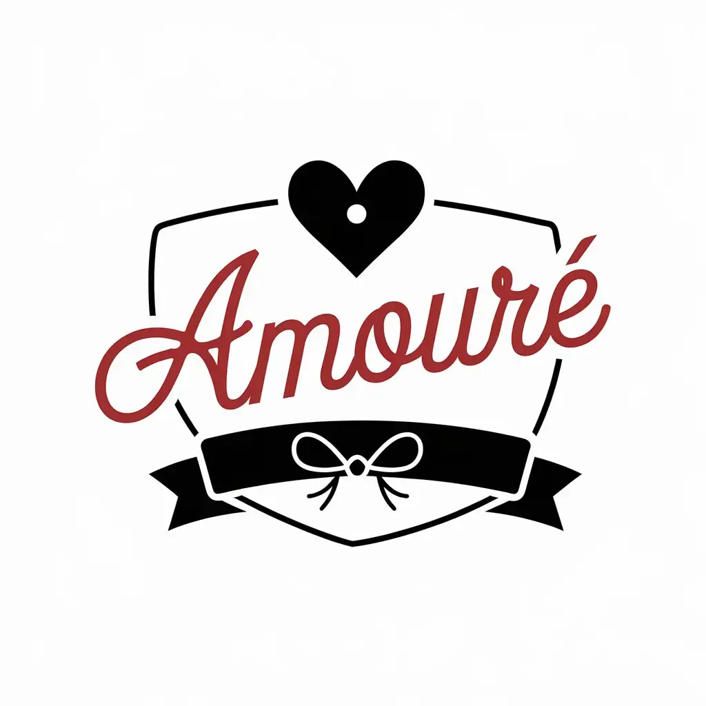 LOGO Design for Amour Sensova Elegant Sophisticated Adult Toy Business in Red Pink Purple and Black