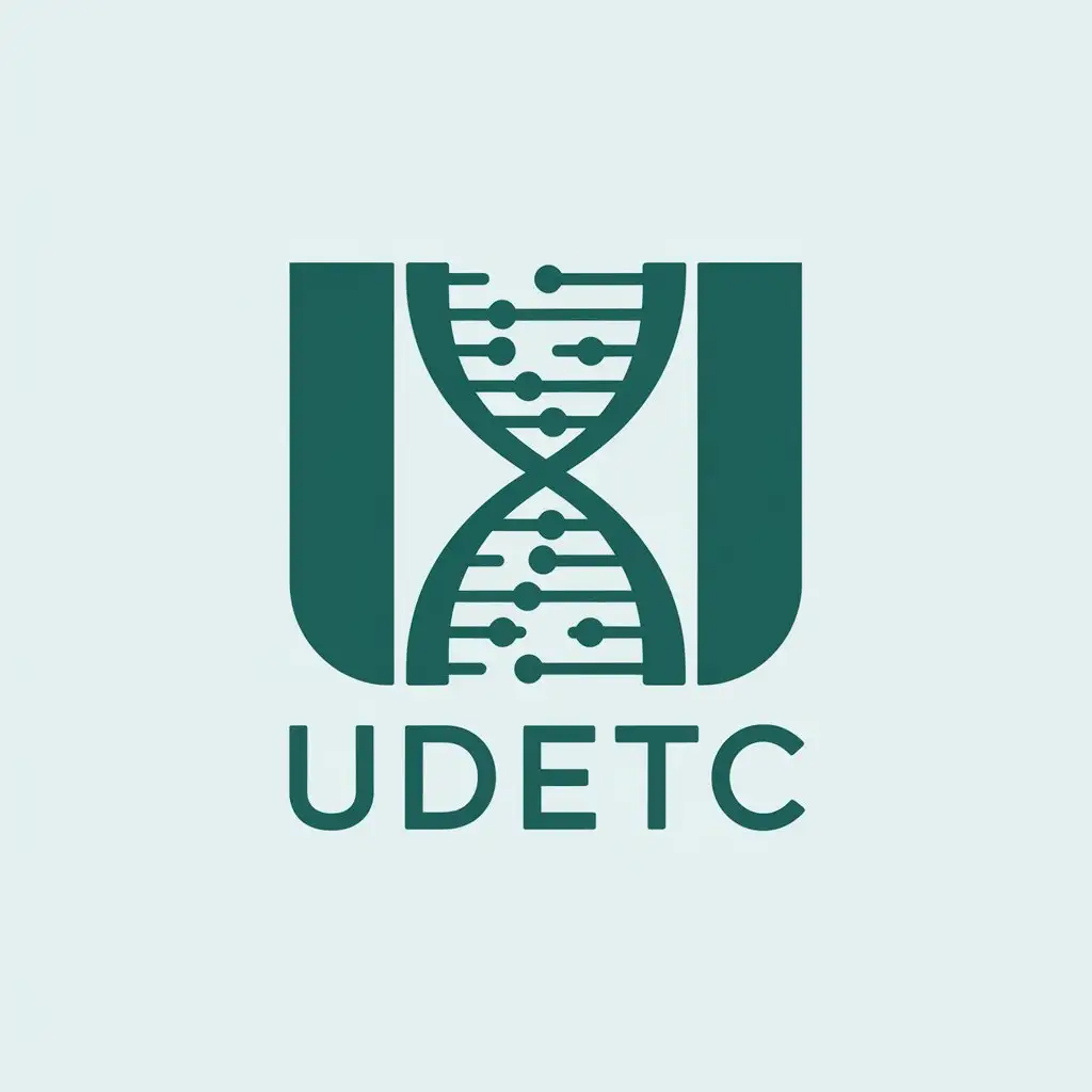 LOGO Design for UDETC DNA Symbol with Modern Aesthetic for Medical Dental Industry