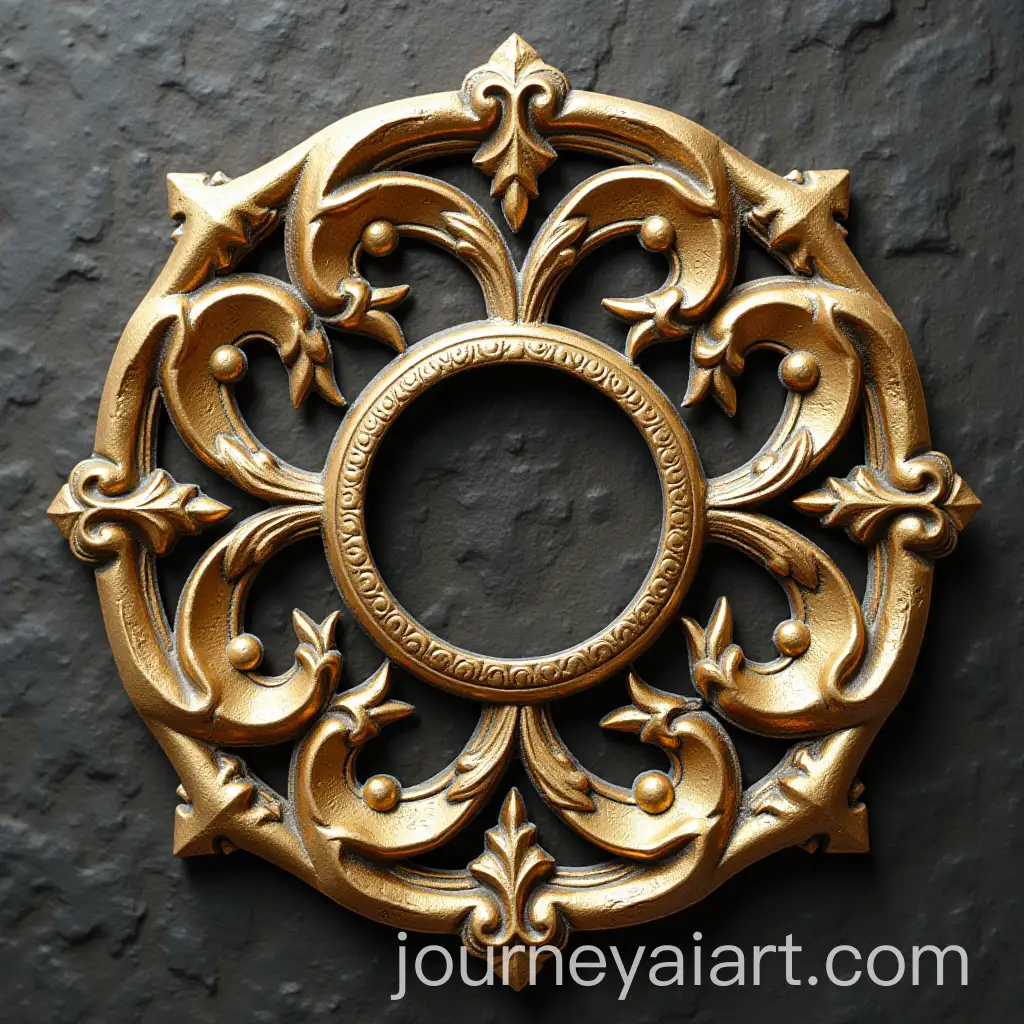AI-Image-Prompt-ExpansionElegant-Antique-BasRelief-Ring-Template-with-Symmetrical-Design