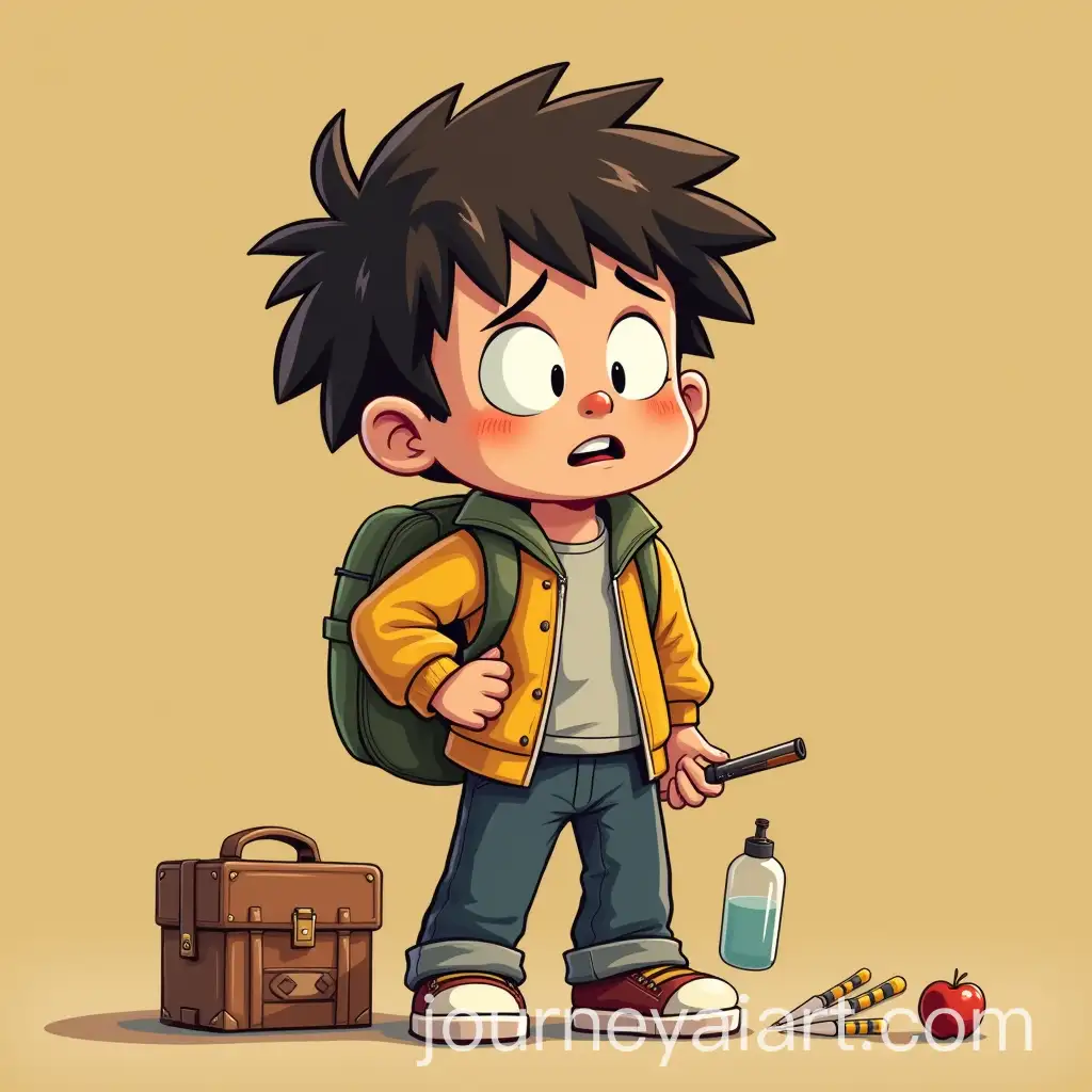 Unfortunate-Lazy-Schoolboy-Resting