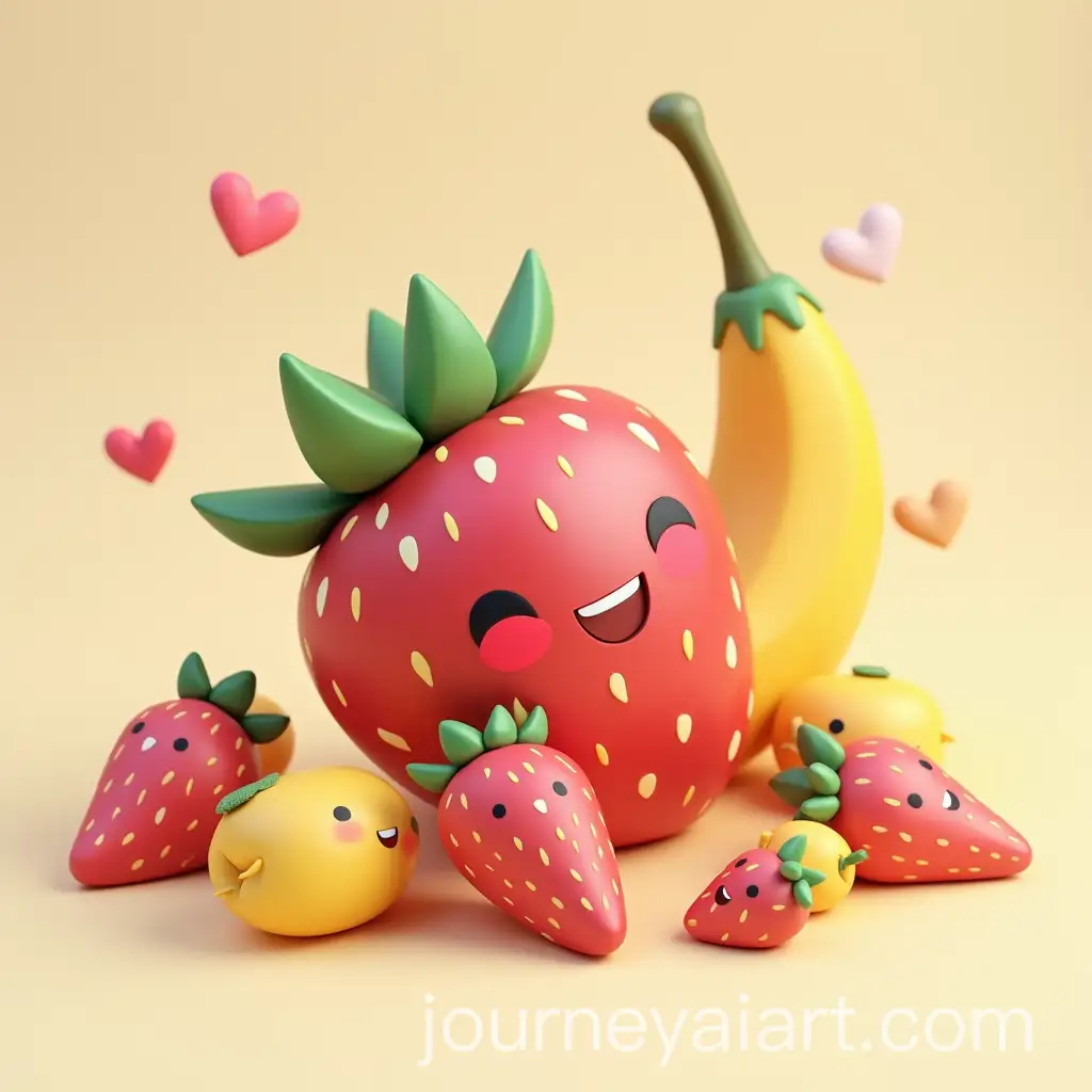 3D-Cartoon-Strawberry-Mascot-Design