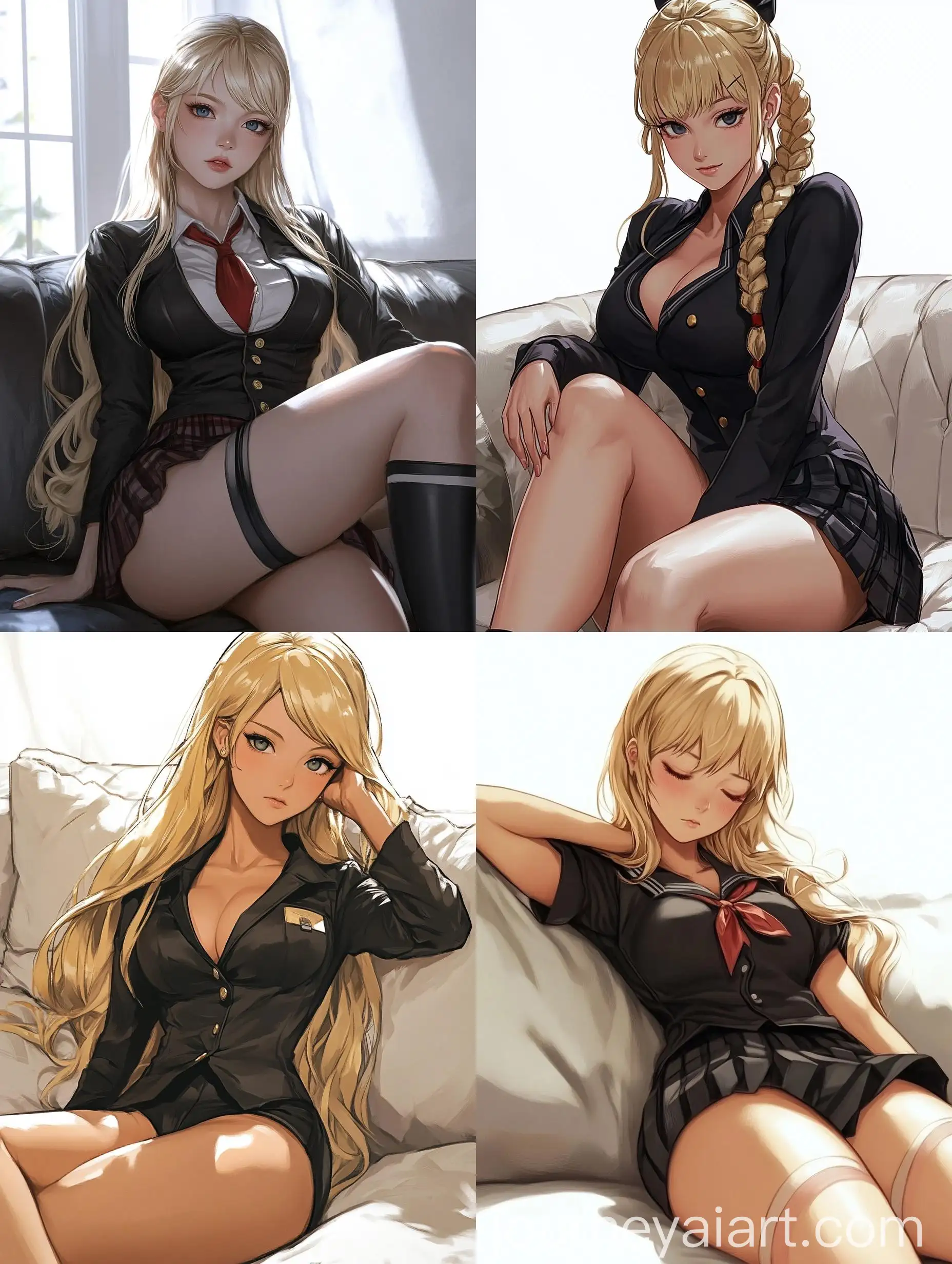 AnimeInspired-School-Girl-Poses-in-GymSculpted-Form