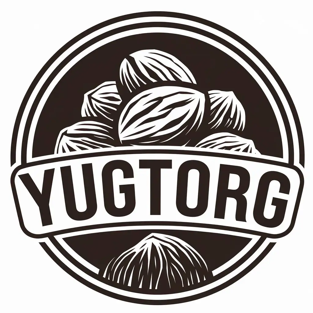 LOGO Design for Yugtorg Nuts Symbol with a Modern Twist on a Clear Background