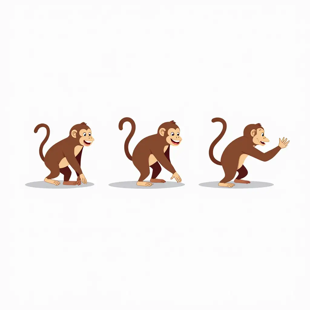 Different-Types-ofAI-Image-Prompt-Expansion-Monkey-Movements-on-White-Background