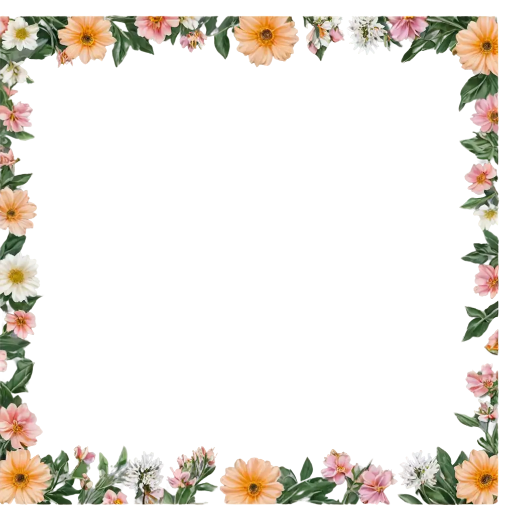 Floral-Flower-Frame-PNG-Elegant-and-Versatile-Image-for-Creative-Projects