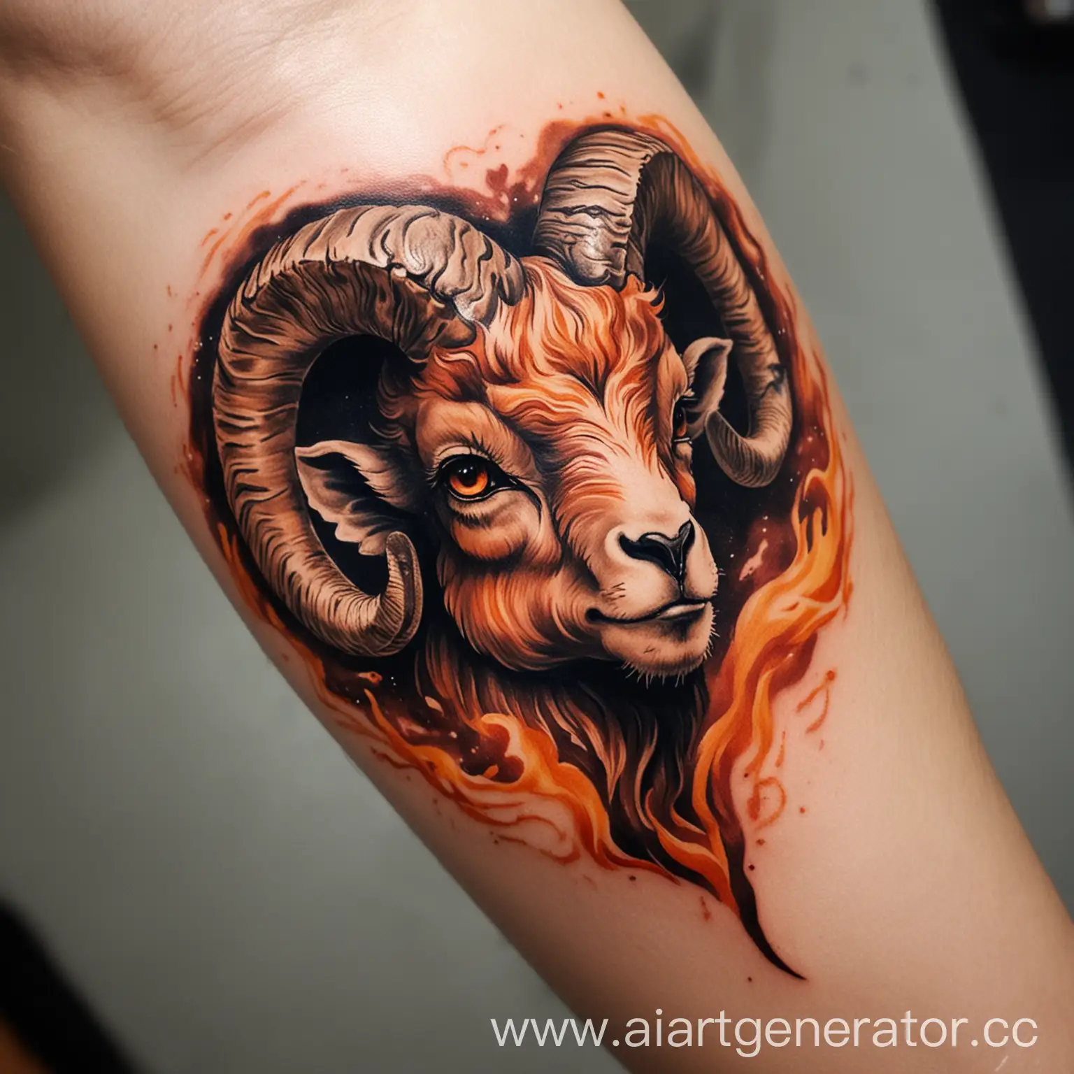 Fiery-Aries-Zodiac-Tattoo-Design