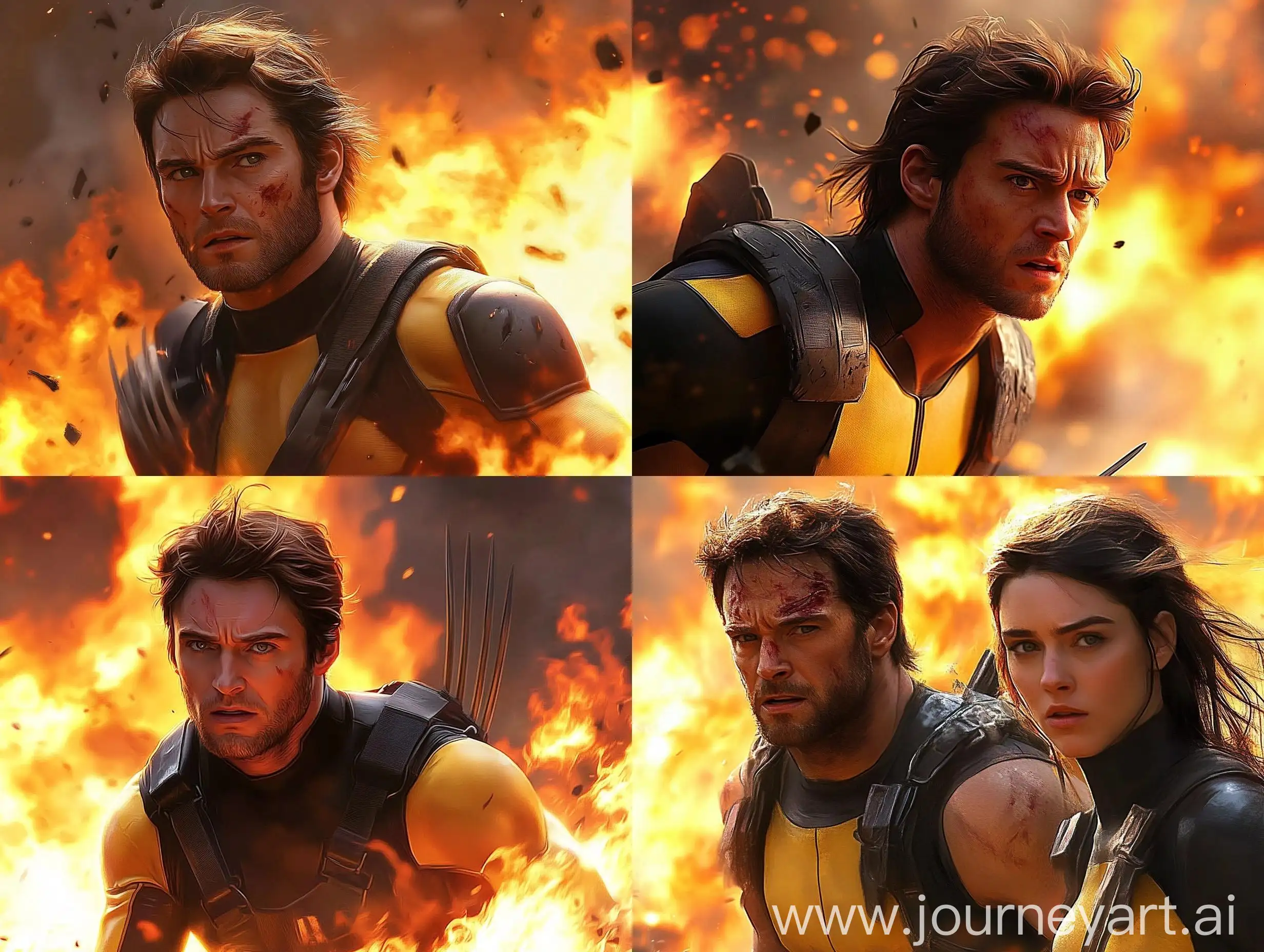 Intense-Battle-Scene-with-Logan-and-X23-in-Classic-Costumes