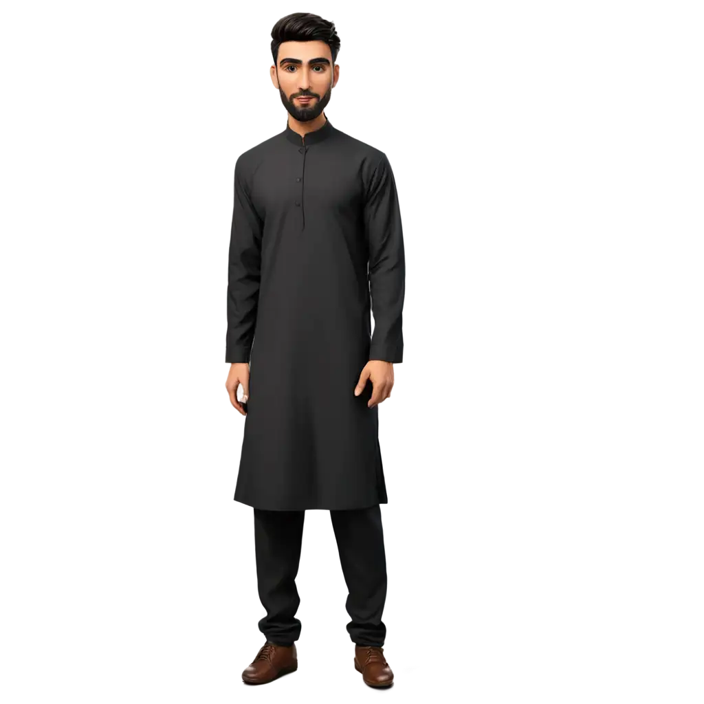 Cartoon-Men-Wearing-Black-Shalwar-Kameez-PNG-Image-AI-Art-Prompt