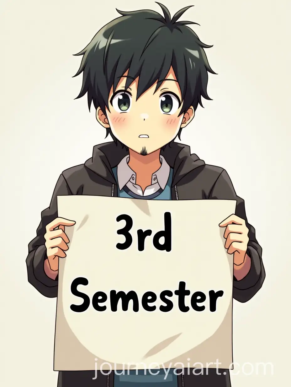 Anime-Boy-Holding-a-Banner-with-Bold-Text