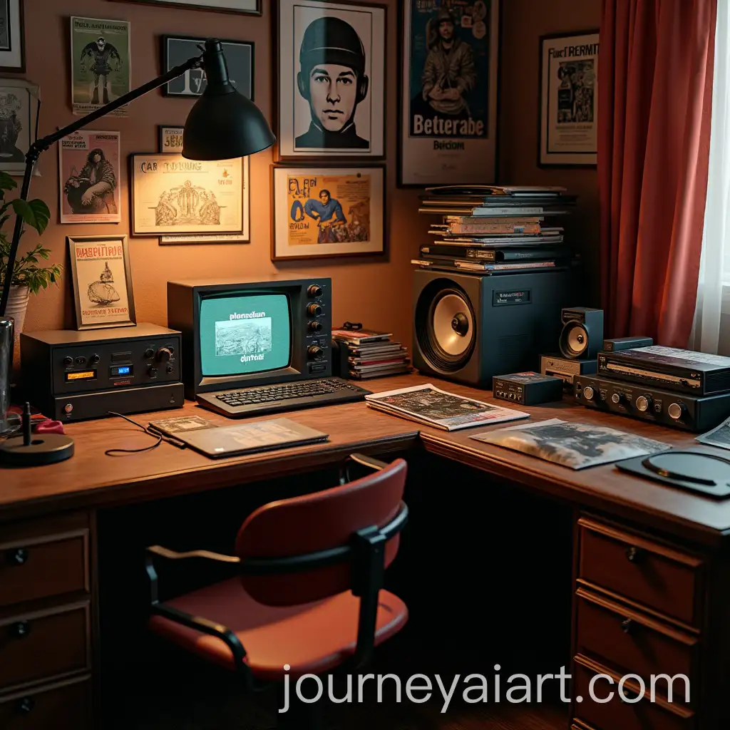 Nostalgic-2000s-Desk-Setup-with-Retro-Tech-and-Music-Culture-Elements