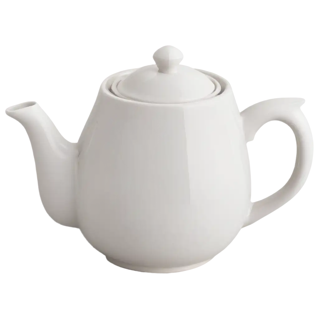 HighQuality-White-Porcelain-Teapot-PNG-Image-for-Versatile-Use