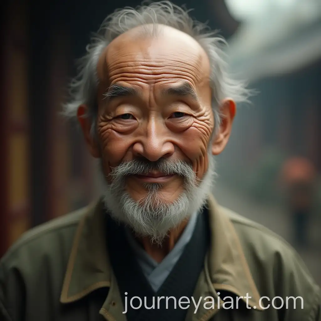 Motion-Blur-Portrait-of-an-Elderly-Chinese-Man