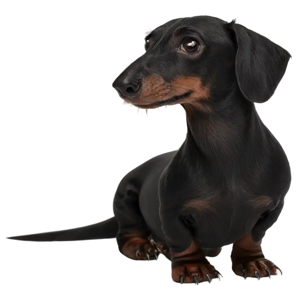 HighQuality-PNG-Image-of-a-Black-Dachshund-Dog-for-Versatile-Use