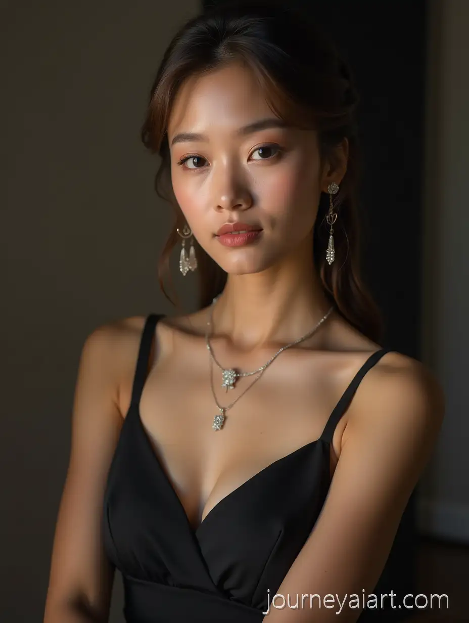 Elegant-Asian-Woman-in-Black-Dress-with-Jewelry-Focus-and-Flawless-Makeup