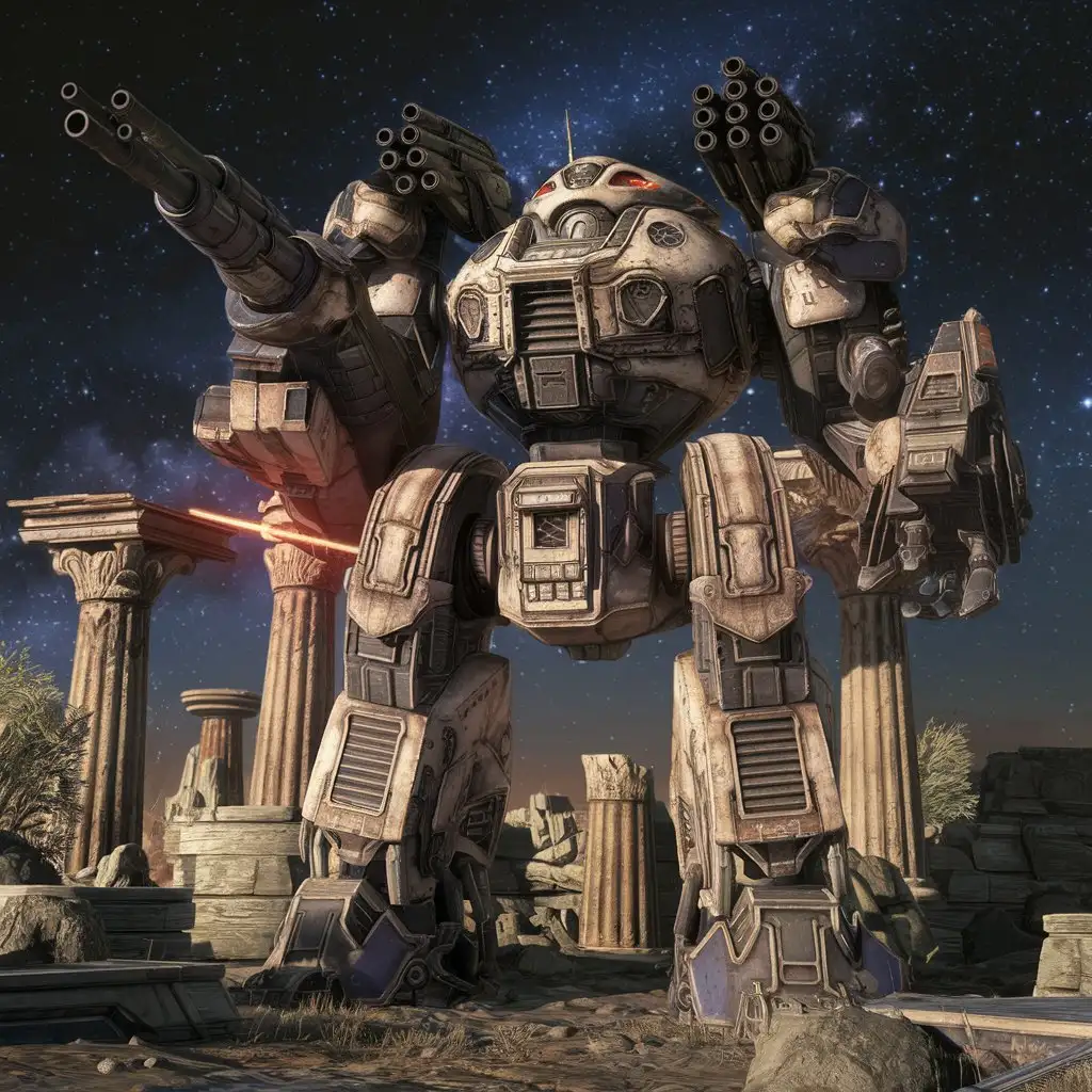 Giant-Robot-Battle-Among-Ancient-Alien-Ruins