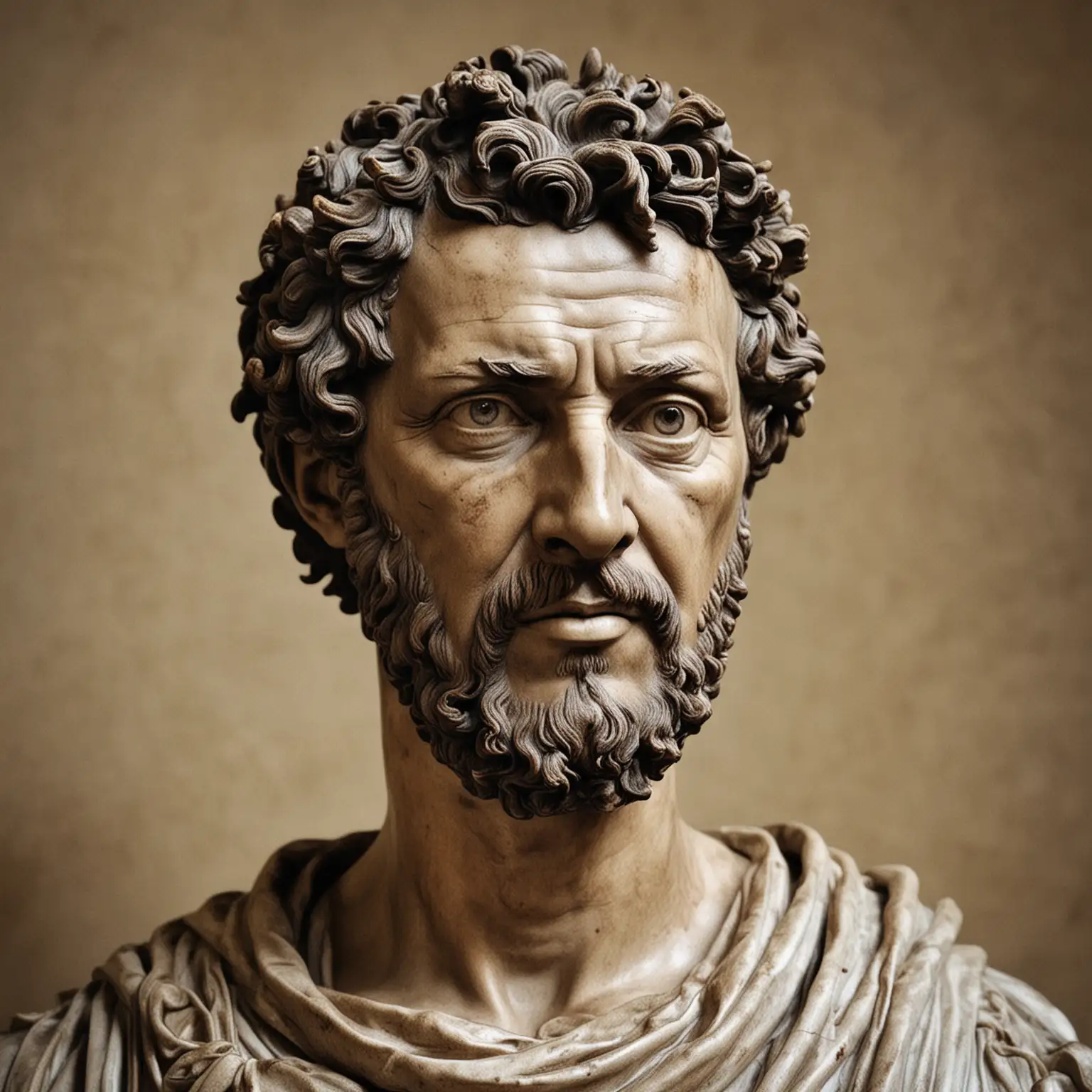 Marcus Aurelius Portrait in Roman Attire