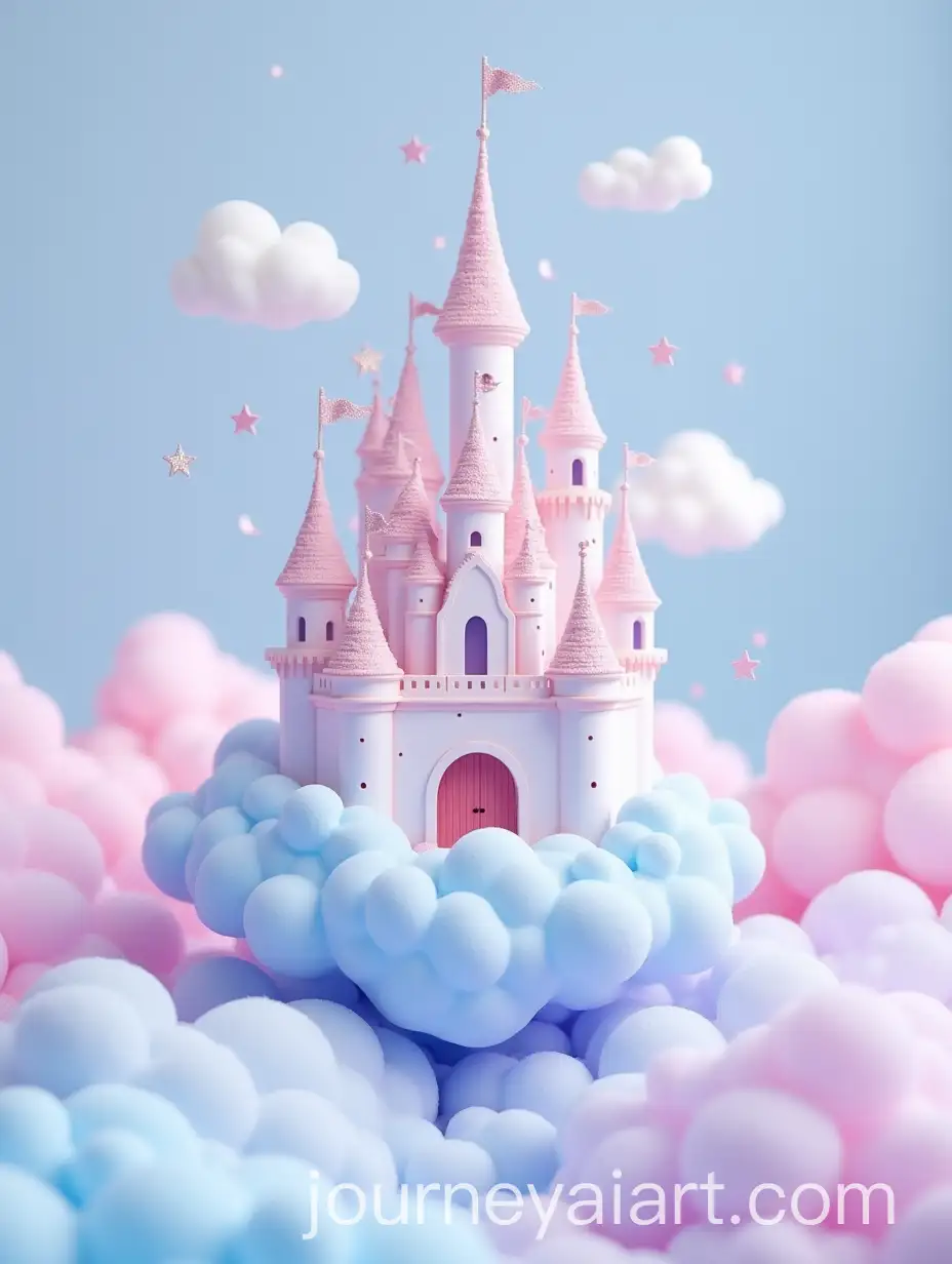 Dreamy-DisneyStyle-FairyTale-Castle-Floating-in-Celestial-Colors