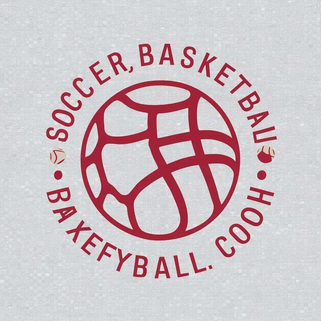 a vector logo design,with the text "soccer, basketball, baseball, volleyball, cool", main symbol:red,complex,be used in Sports Fitness industry,clear background