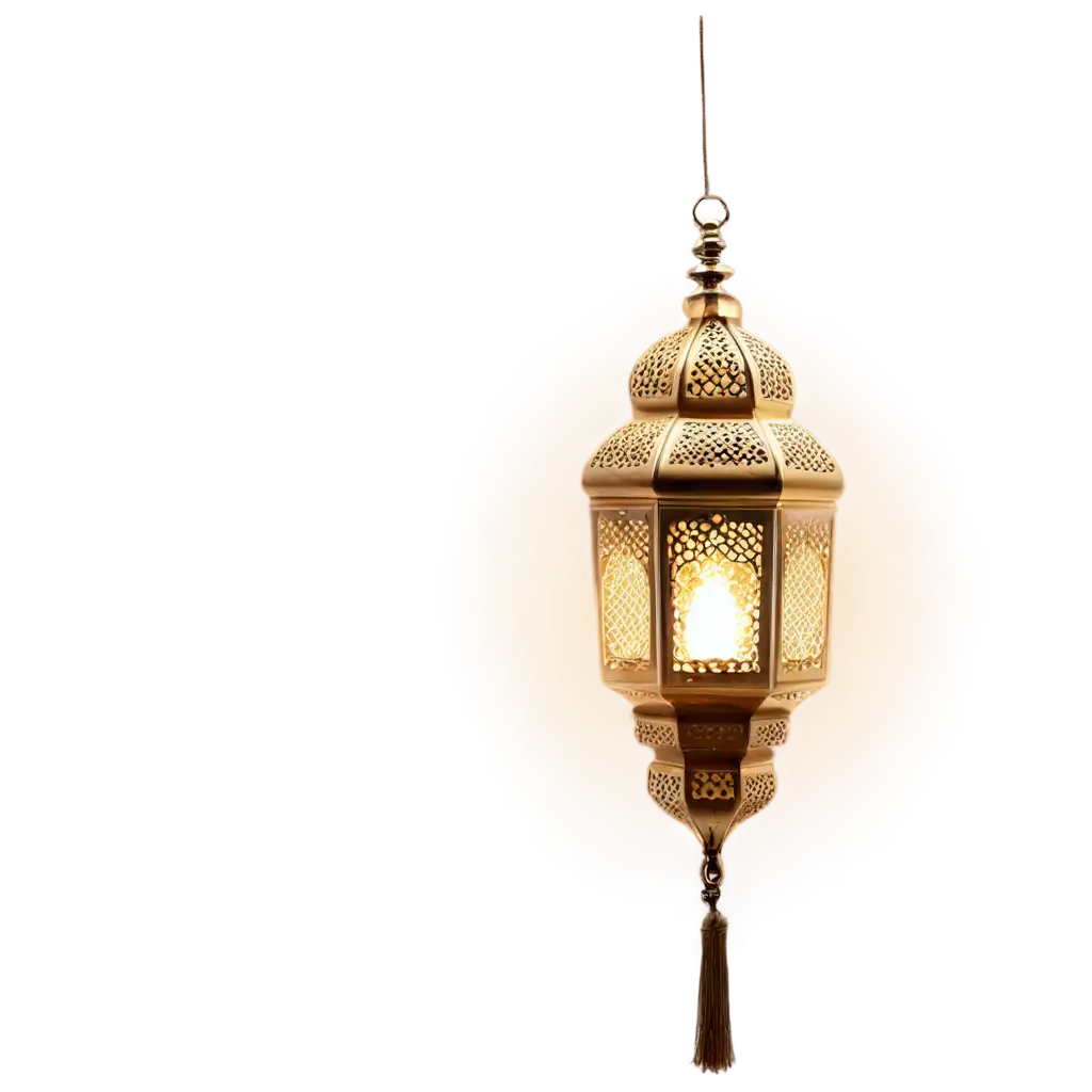 Elegant-Golden-Lantern-PNG-with-Intricate-Islamic-Patterns-for-EidThemed-Designs