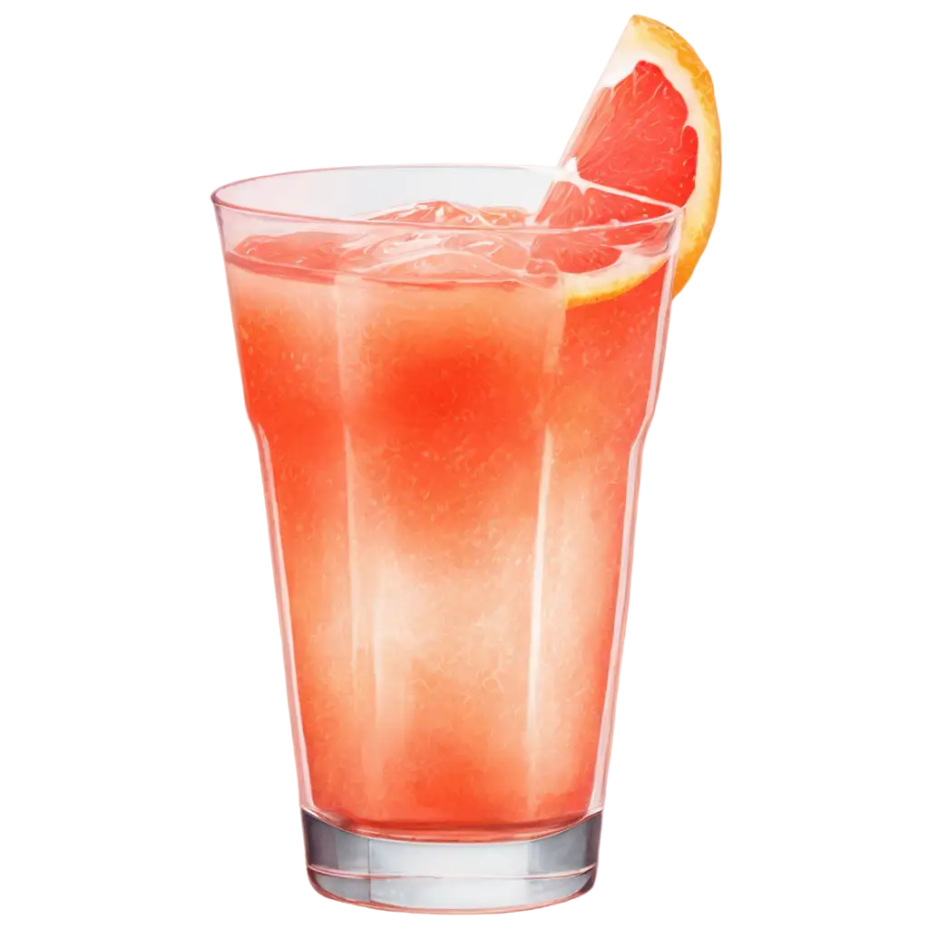 Pink-GrapefruitPNG-Image-Usage-Scenarios-Beverage-PNG-Image-with-Ice-Cubes-and-Fresh-Garnish-Watercolor-Style