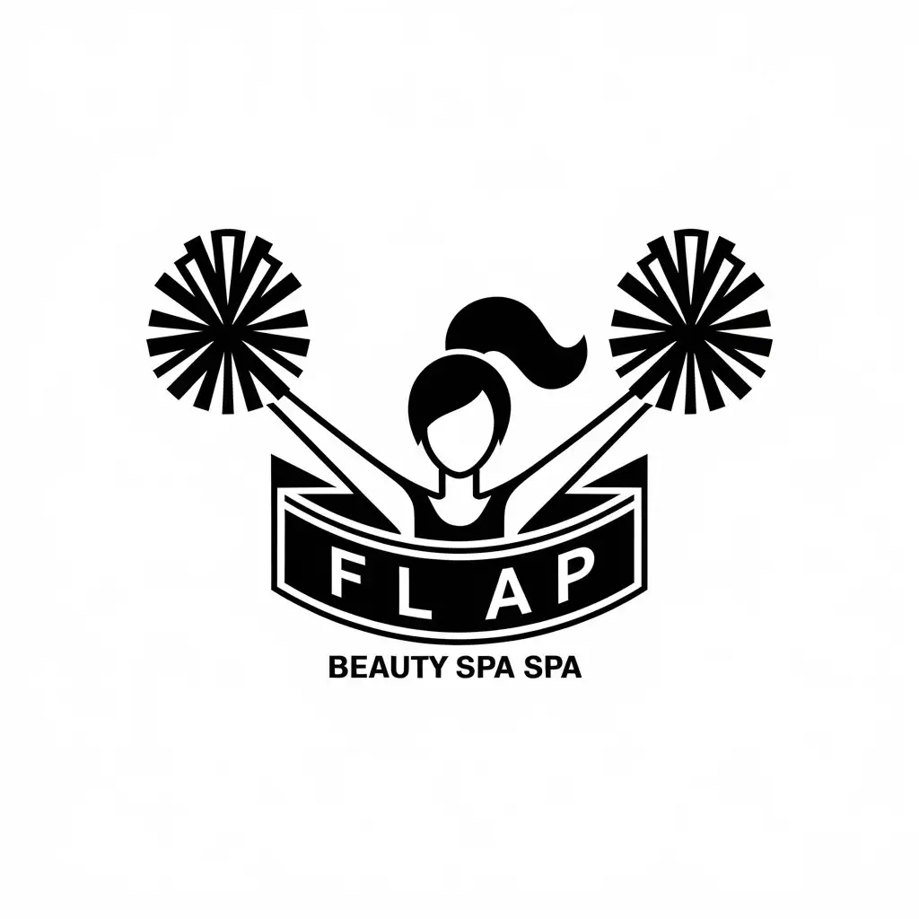 a vector logo design,with the text "Flap", main symbol:Cheeer,Moderate,be used in Beauty Spa industry,clear background