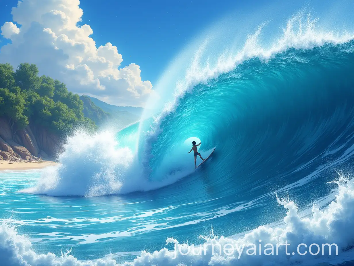 Anime-Style-Surf-Wave-on-Tropical-Beach