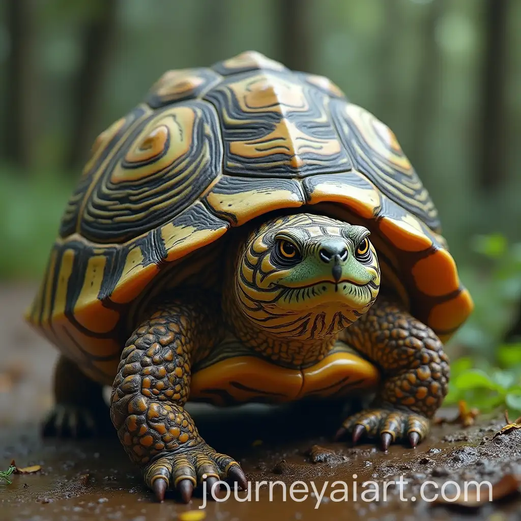 Tiger-and-Turtle-Hybrid-Creature-in-a-Natural-Landscape