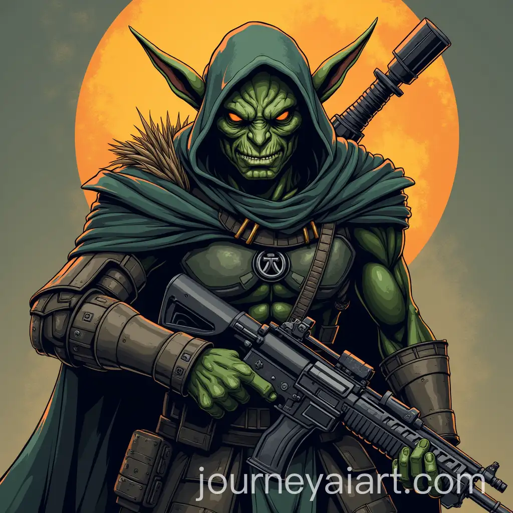 Goblin-Soldier-TShirt-Design-in-Action